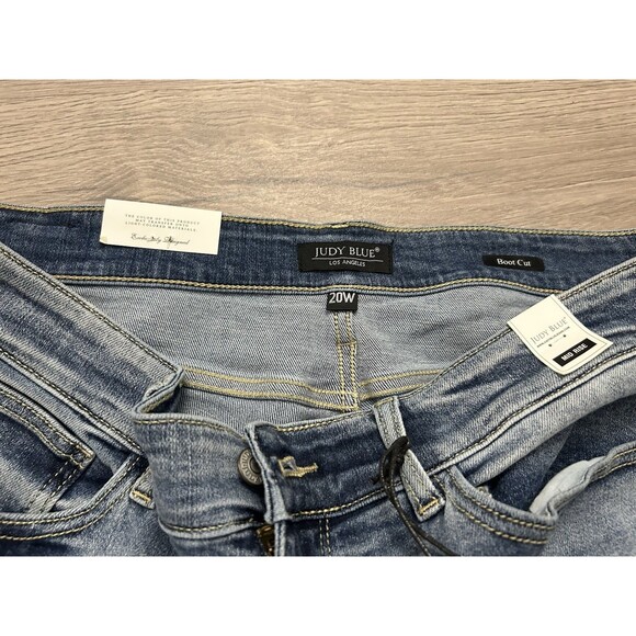 Judy Blue Mid Waist Boot Cut American Honey  Womens Med Blue Jeans 20W NWT new - Picture 7 of 10